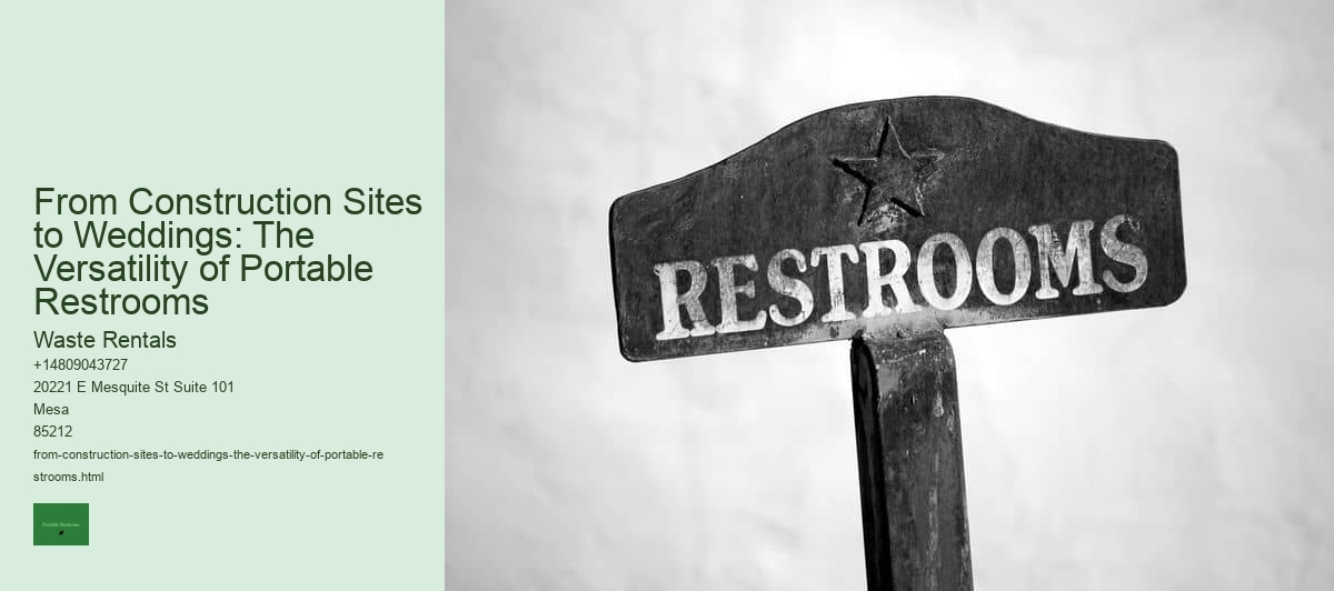 From Construction Sites to Weddings: The Versatility of Portable Restrooms