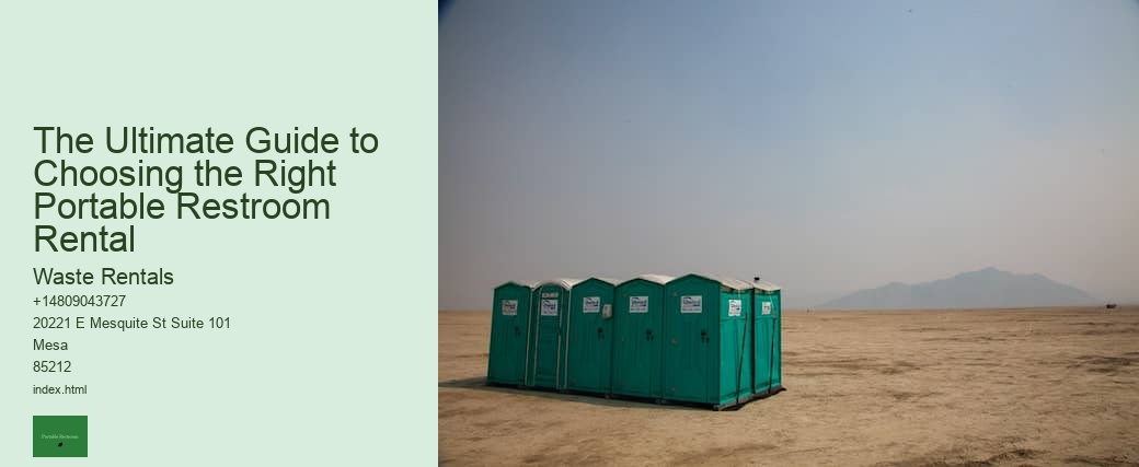 The Ultimate Guide to Choosing the Right Portable Restroom Rental